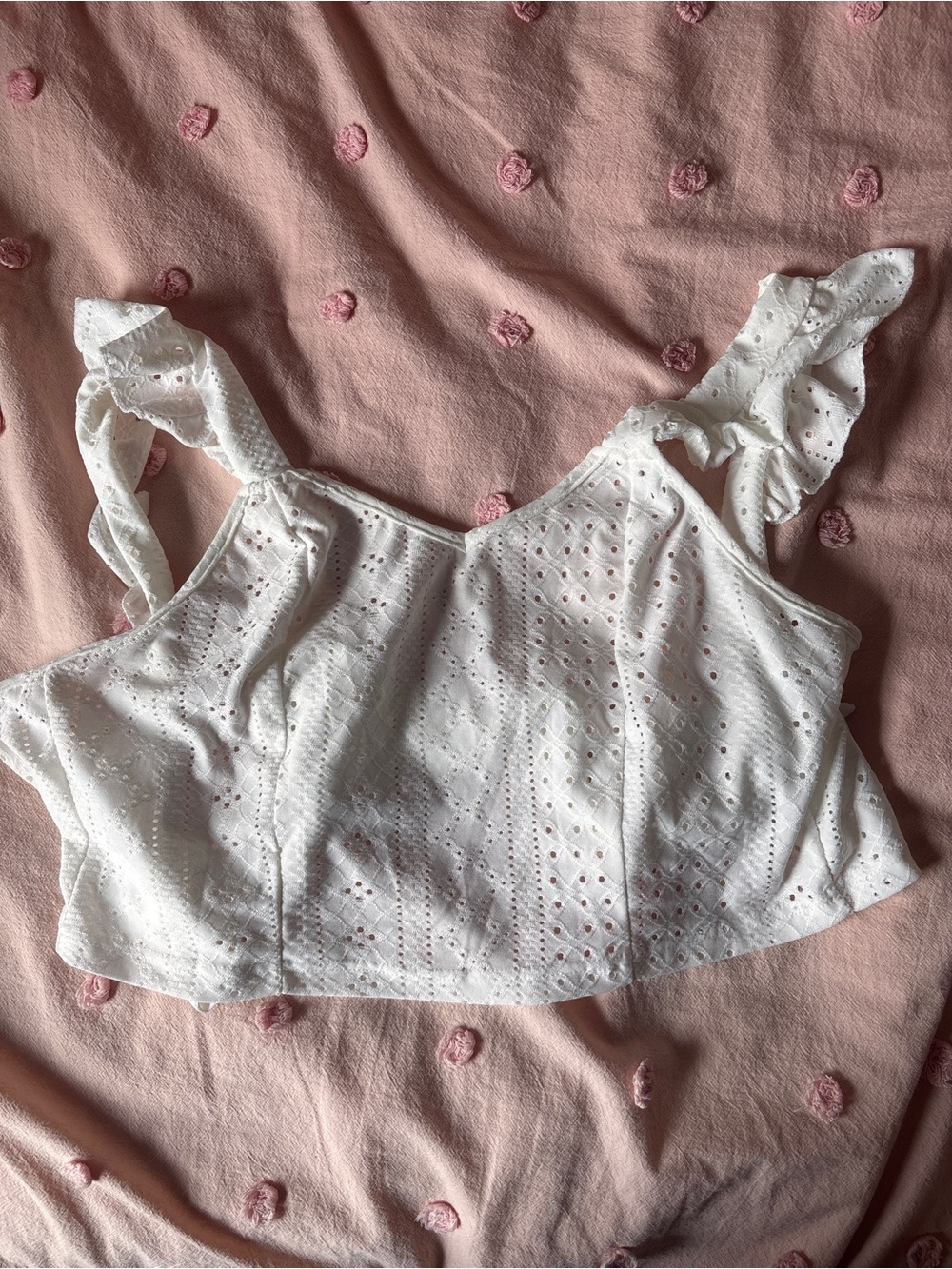 Eyelet white top